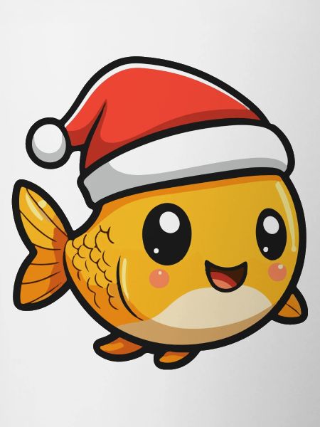 Poisson rouge Noël mignon