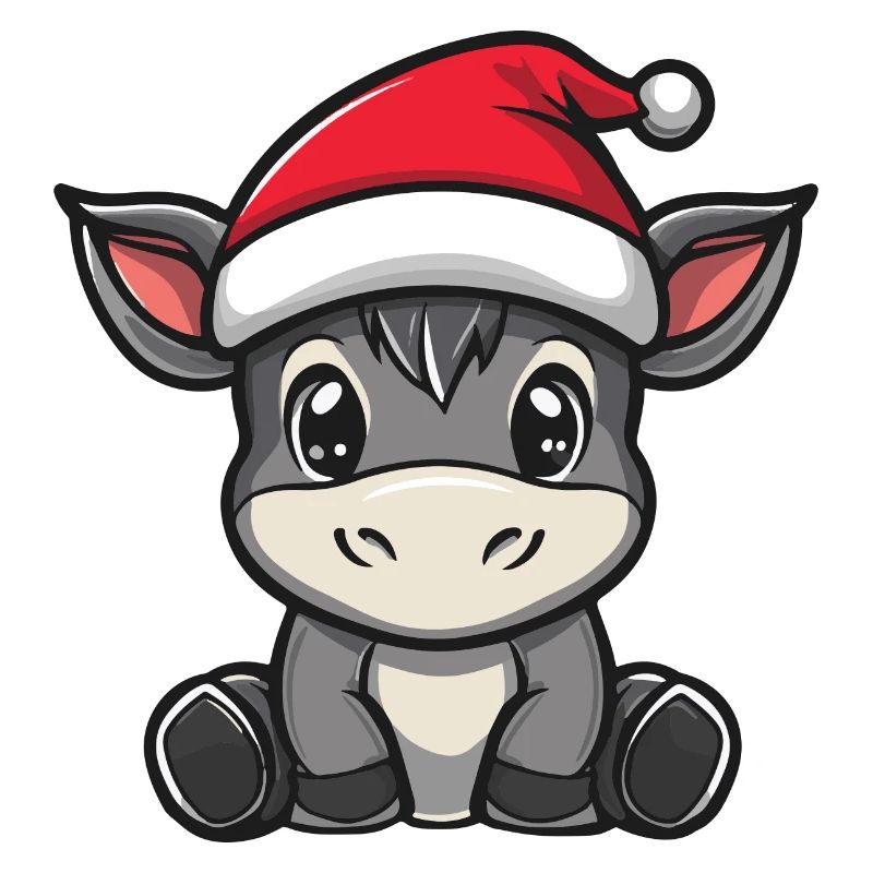 Donkey Christmas Cute