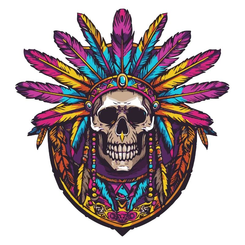 Écusson de crâne indien