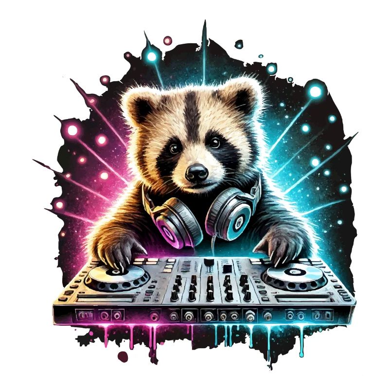 RackoonBeatz at the turntables - DJ Waschbär