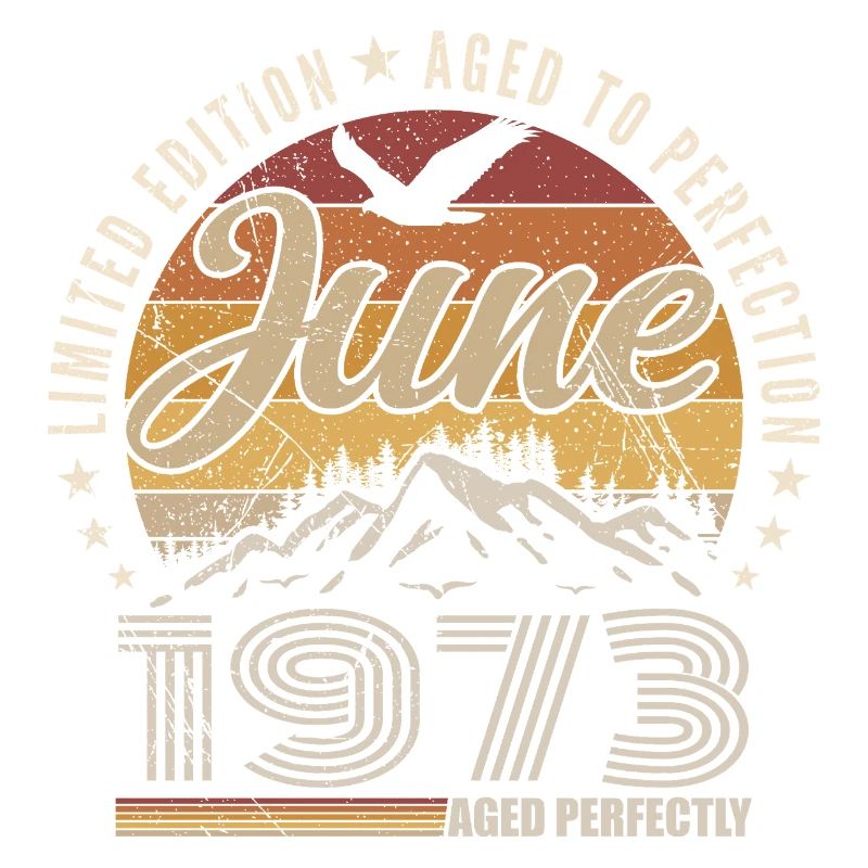 Juni 1973 Geschenk zum 52. Jahrestag Juni 1973 Retro