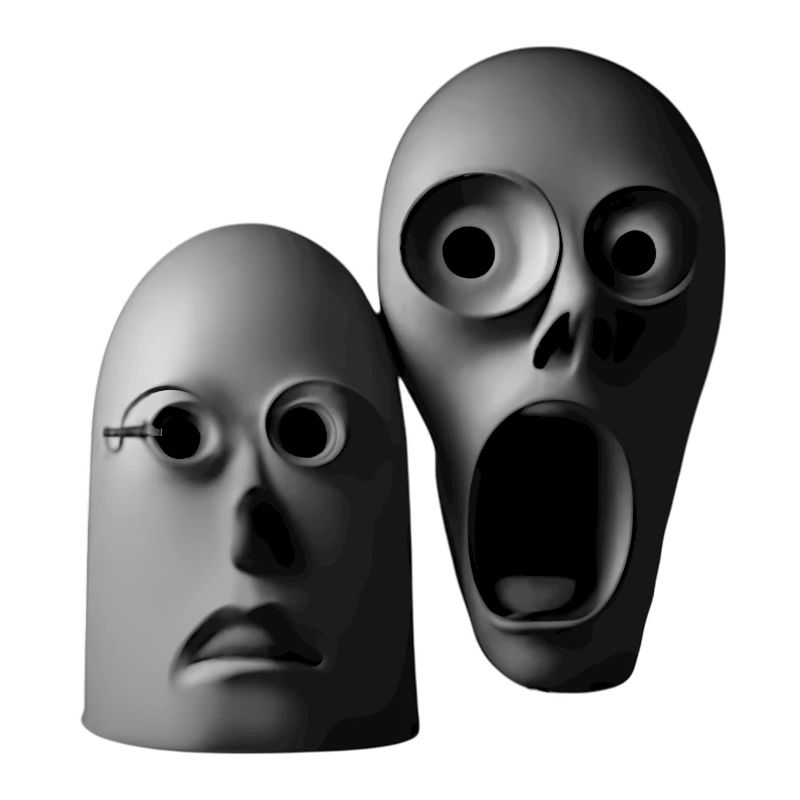 Illustration expressive de masque de crâne