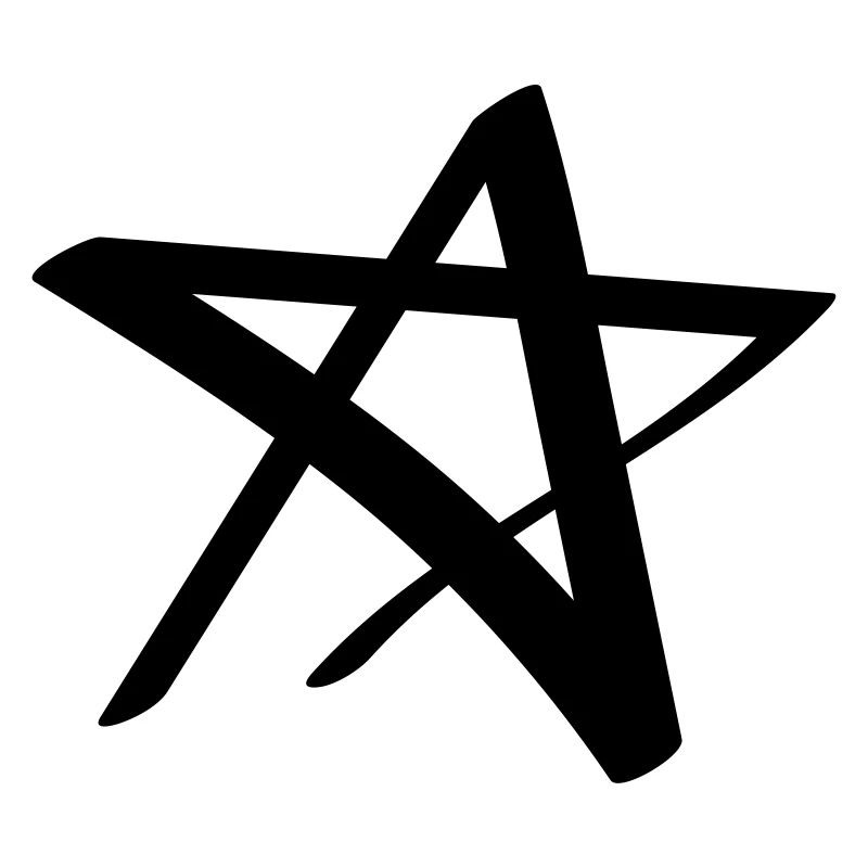 Cartoon star / star - painted, drawn, comic style