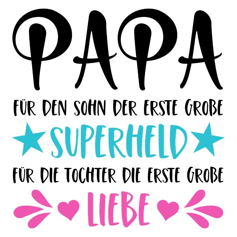 Papa Superheld Sohn Erste Große Liebe Tochter