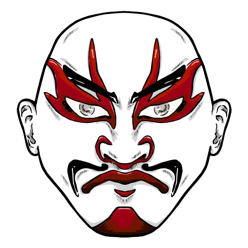 Japanese kabuki face
