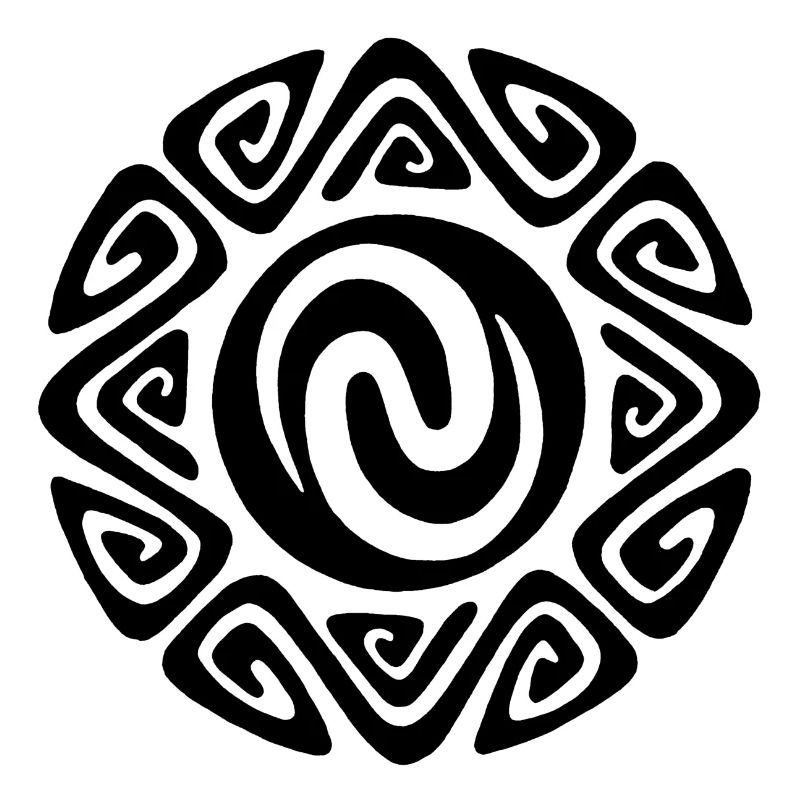 Symbole tribal noir polynésien