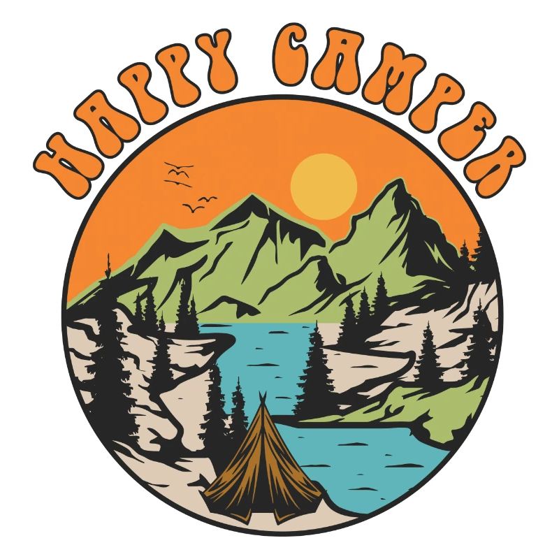 Glücklicher Camper