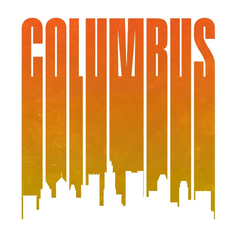 Silhouette du coucher de soleil de Columbus