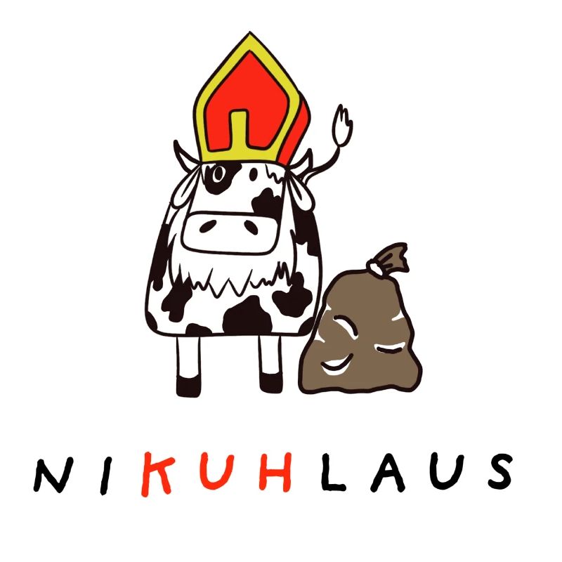 NiKUHlaus - Nikolaus, Kuh, Illustration