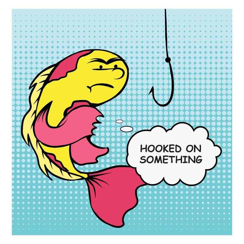 Pop Art Fish Hooked Humor
