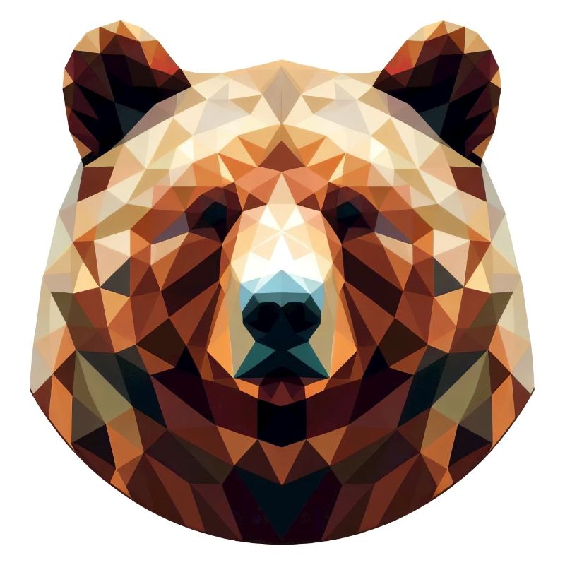 Polygon-Braunbär bär braunbär im polygon geometri