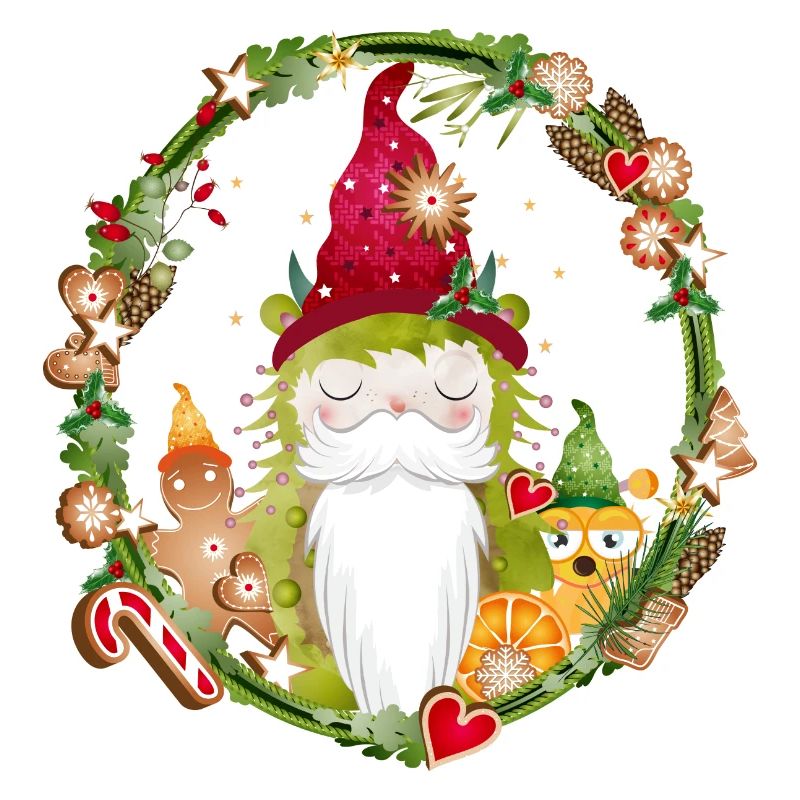 Petits monstres gnomes dans un décor de Noël