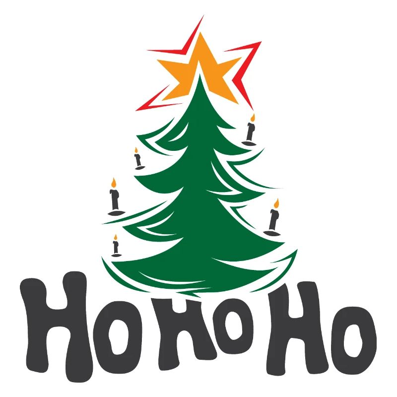 hohoho christmas tree star candles xmas symbol