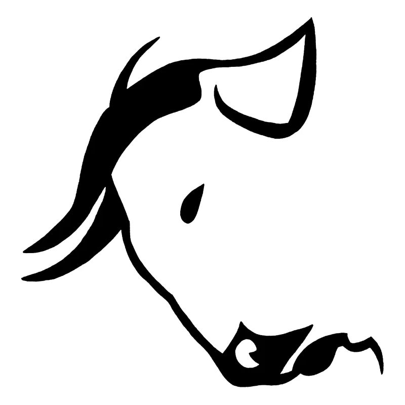 Tête de taureau noire