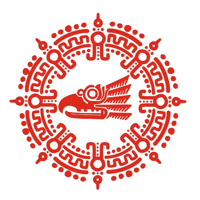 Red Aztec Symbol
