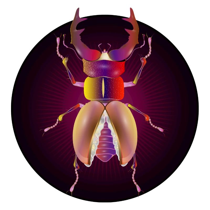 bright stag in reddish colors