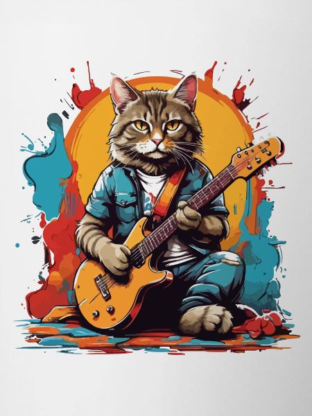 Cat With Guitar