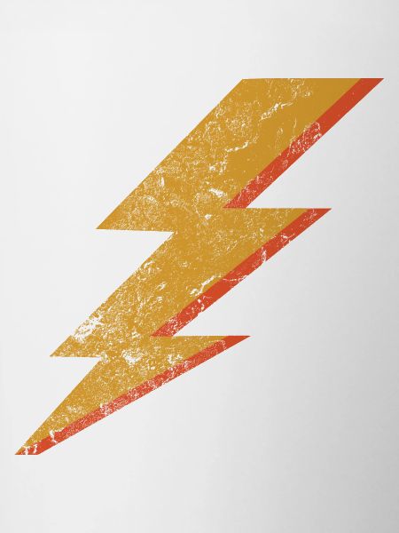 Grunge Style Rot & Gelb Blitz