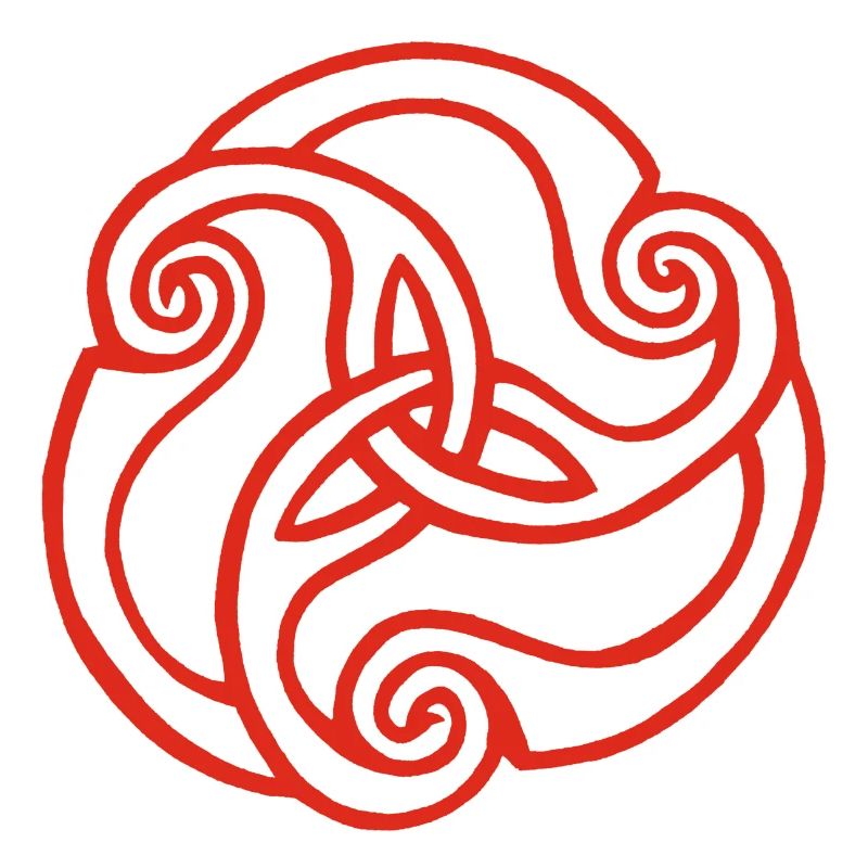 Red three-petal flower