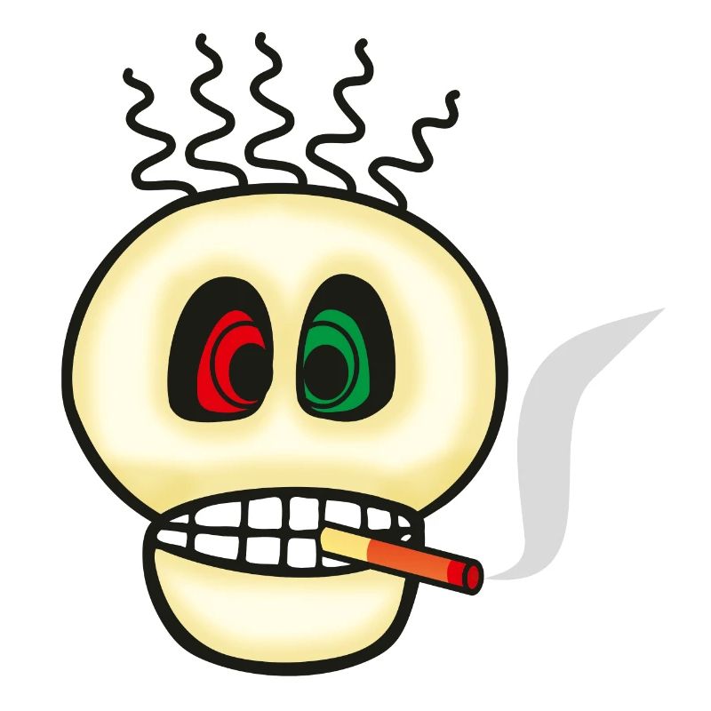 Fumer est toxique - Skull Emoticon