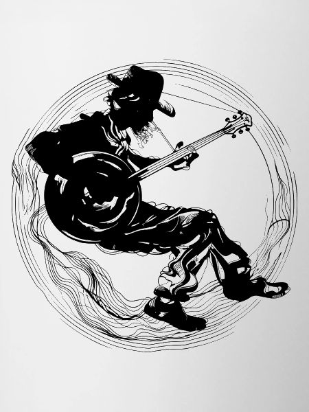 Banjo Player Drawing