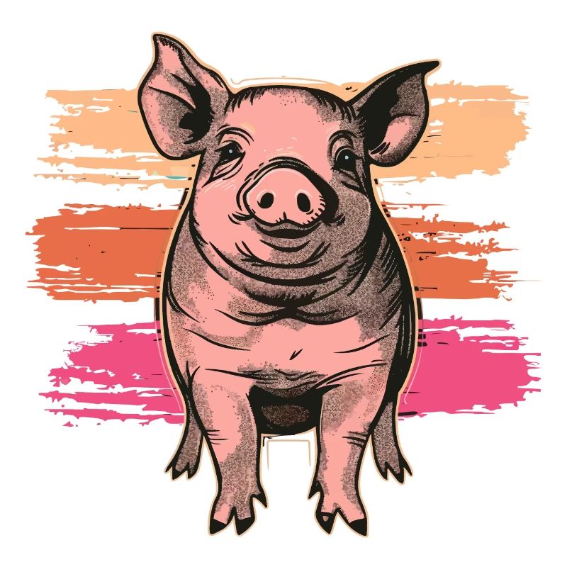 Mignon petit cochon vintage