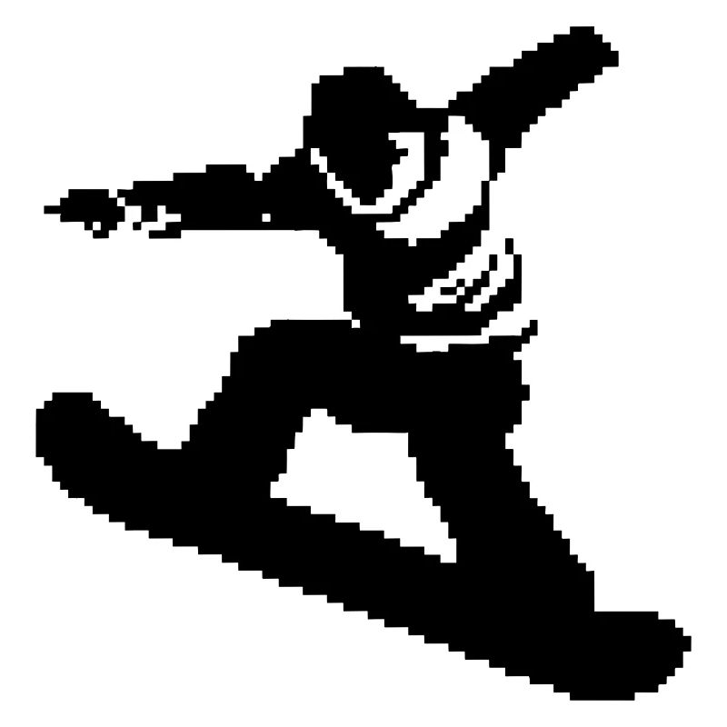 Snowboarder Pixel Art