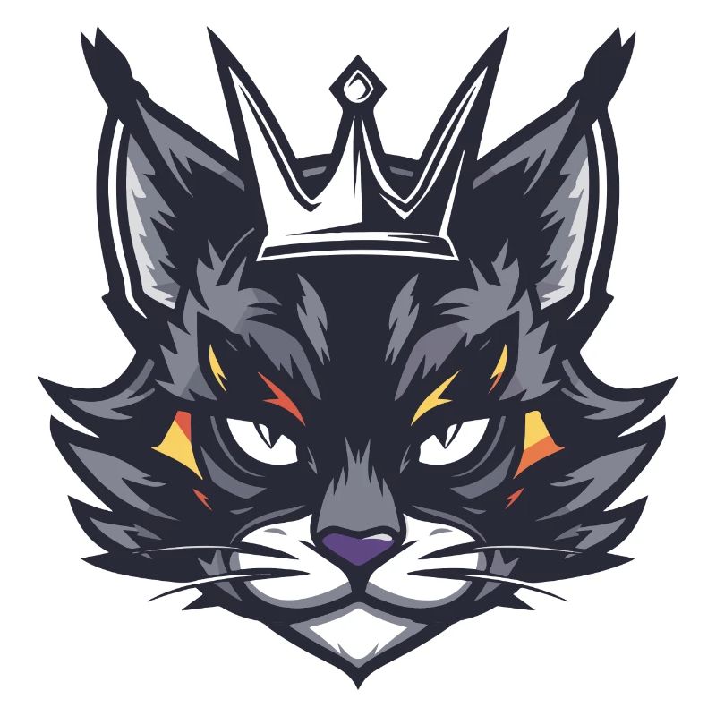 Katze Symbol Kopf Krone