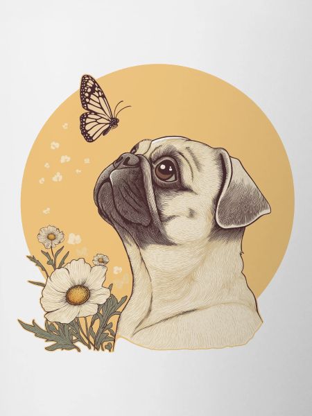 Carlin avec papillon