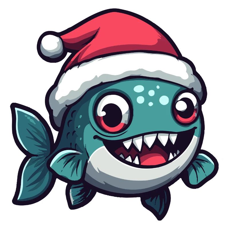 Piranha Poisson Noël Mignon
