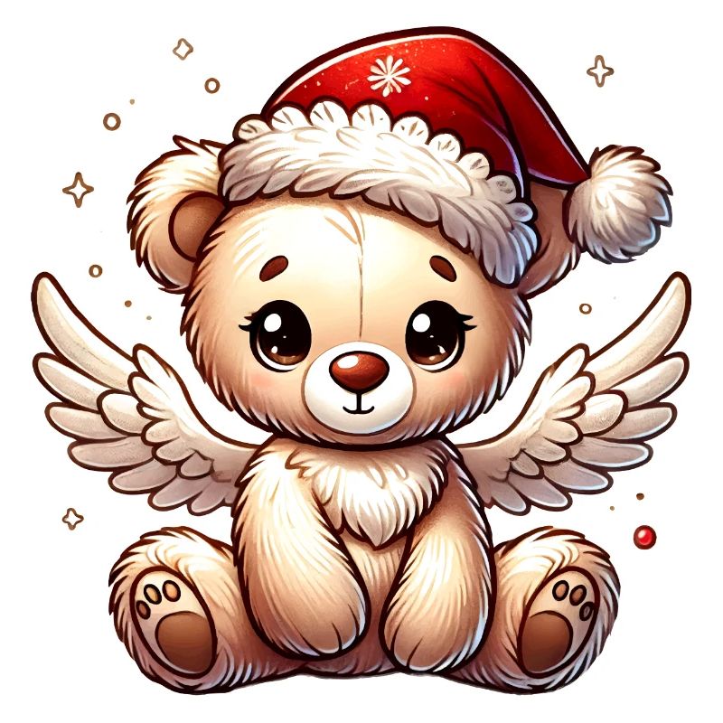 Ours en peluche ange doux compagnon de Noël