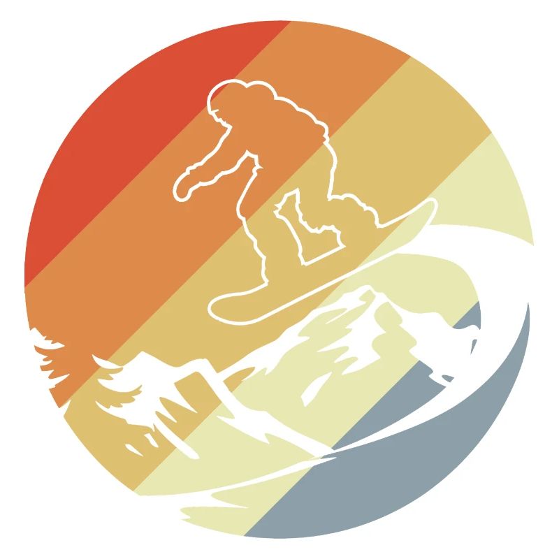 Snowboarder style rétro