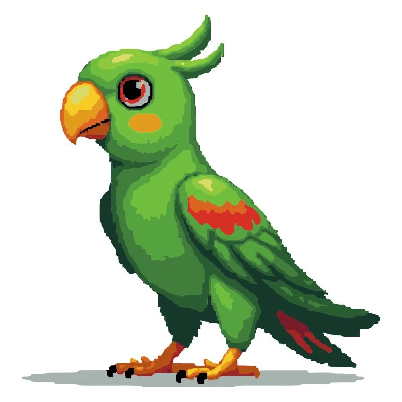 Pixel Parrot – Retro 8-Bit Style