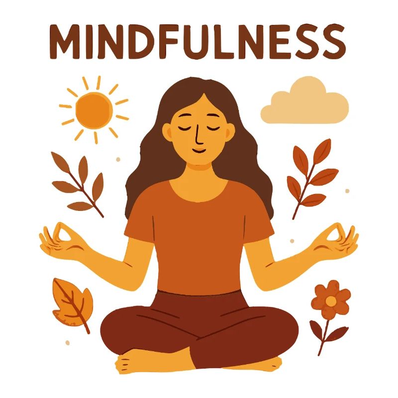 Mindfulness - Illustration numérique de la méditation