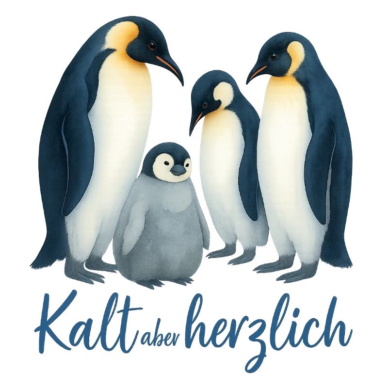 Blue Winter Penguins