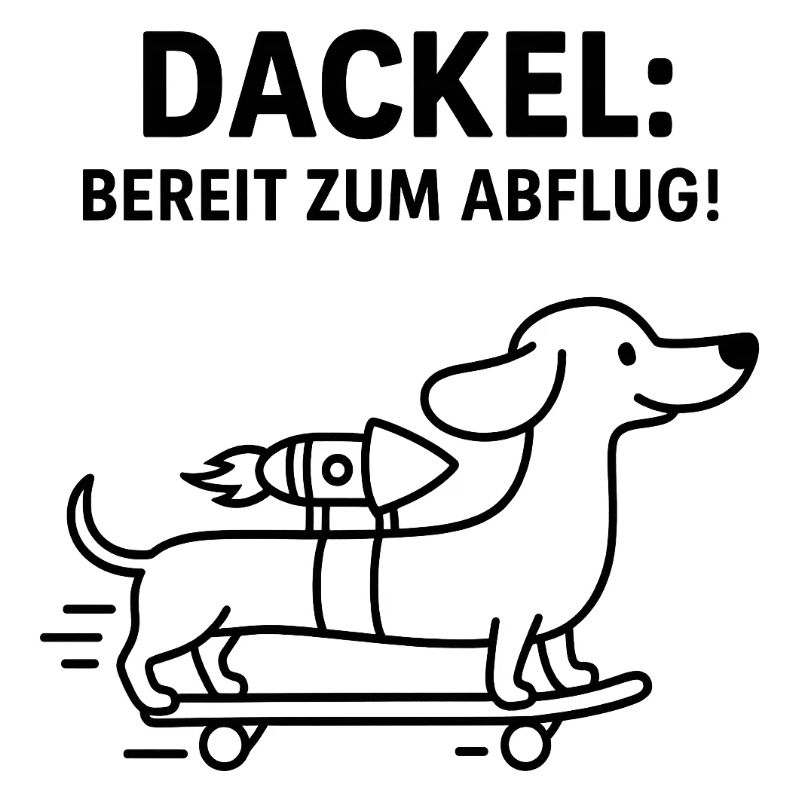 Teckel Teckel Planche à roulettes Rocket Line Art