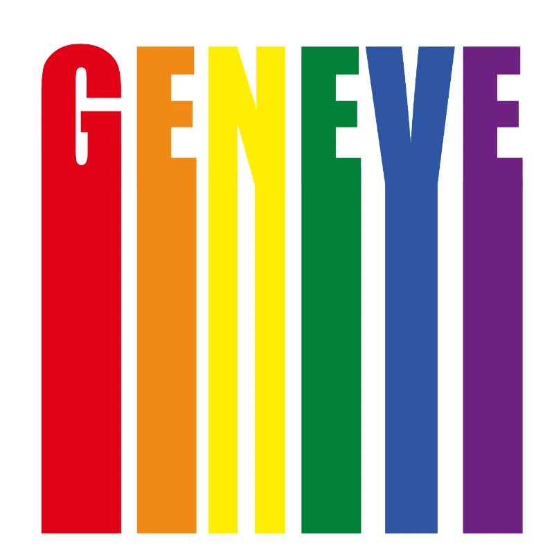 Conception de mot GENEVE coloré