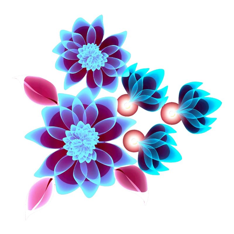 Hypnotic flowers - Fleurs néons