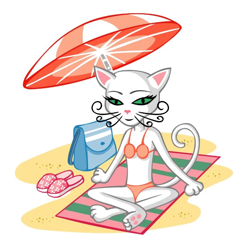 Cat on the beach
