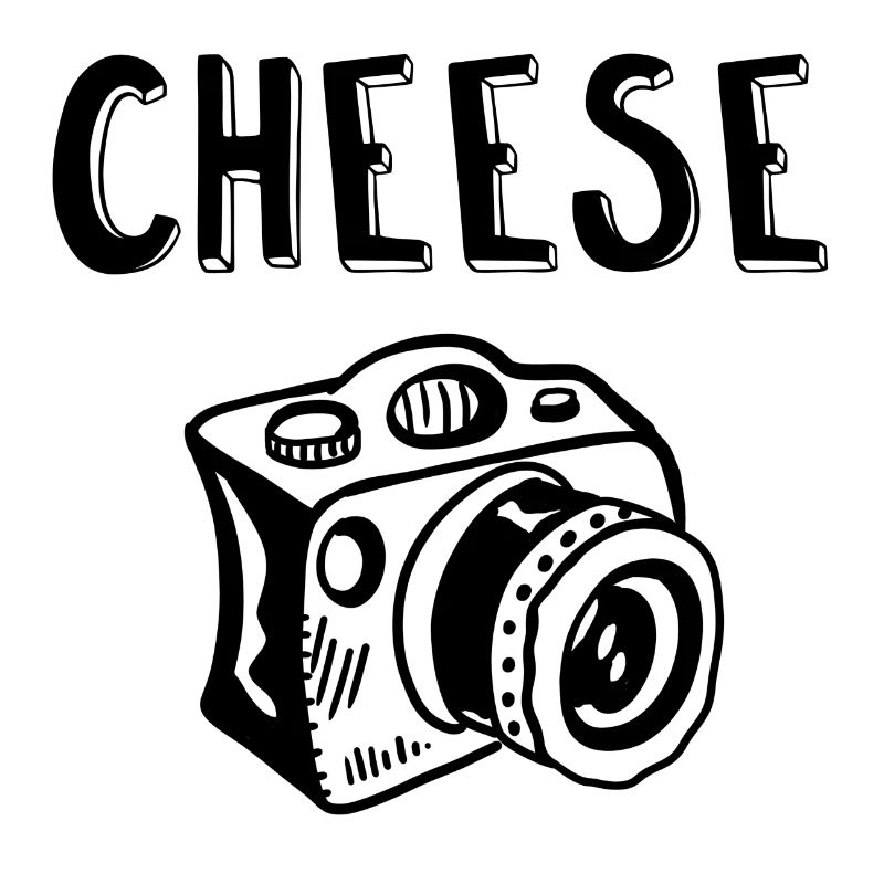 Say Cheese Camera Photographer Comic Gift Art