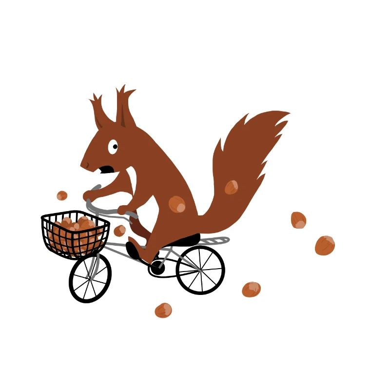 Eichhoernchen conduit un vélo