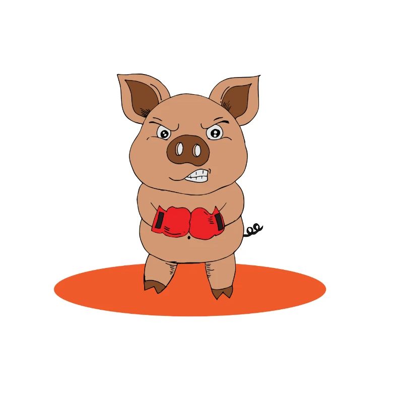 Boxendes Schwein