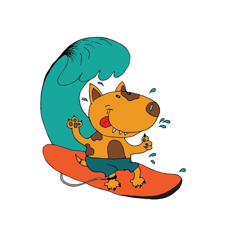 Chien de surf