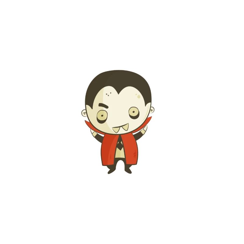 Cute Vampire Dracula Cartoon – Halloween Design