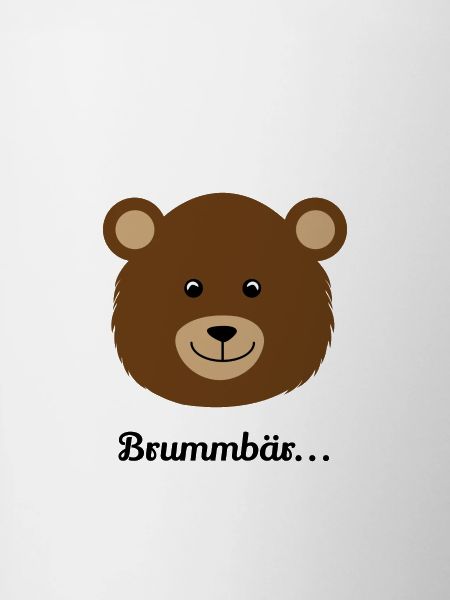 Brown Bear Head Cartoon