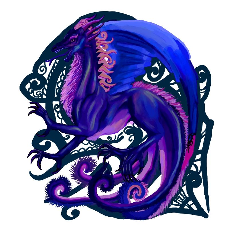 blauer Drache