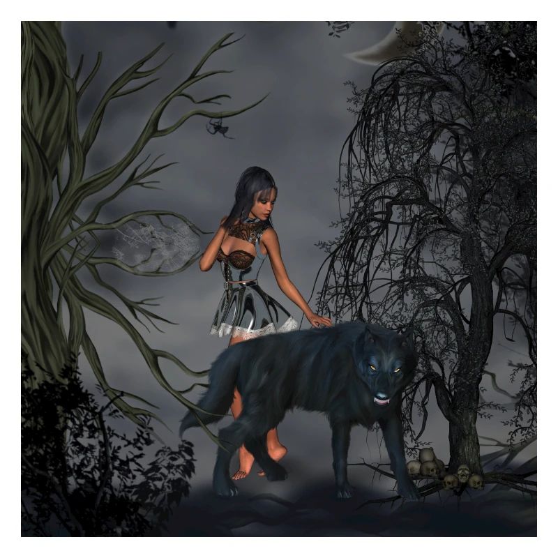 Fée génial avec loup