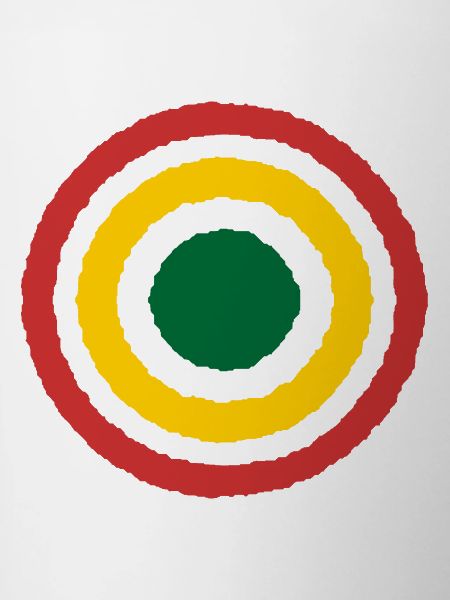 Abstract Concentric Reggae Circle Design