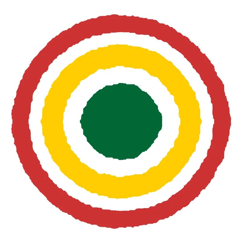 Abstract Concentric Reggae Circle Design