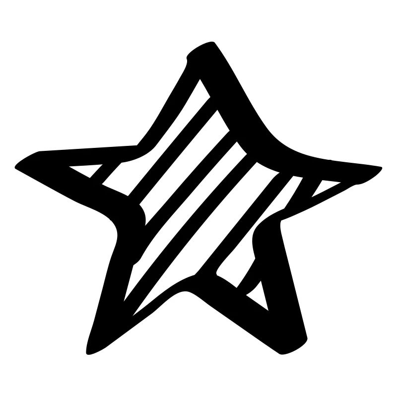 Cartoon star / star - painted, drawn, comic style